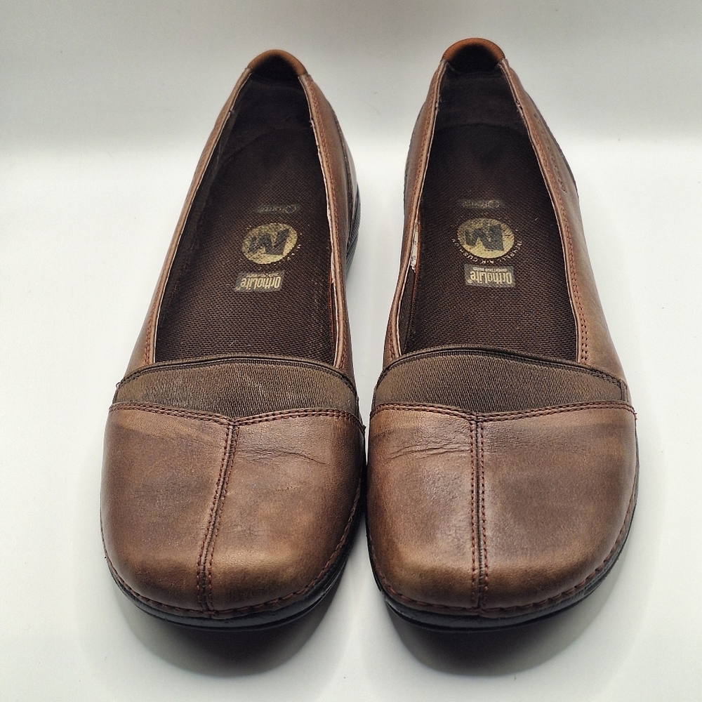 Merrell Apure Olive Brown Women's Leather Slip-On Loafers